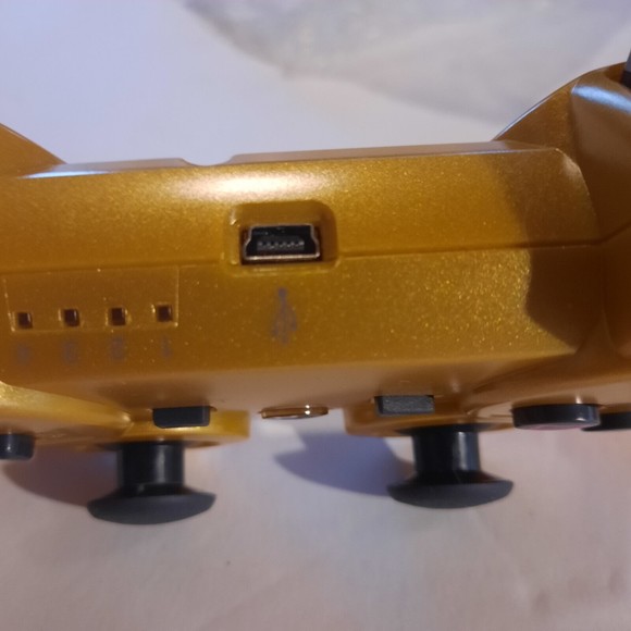 Wireless Controller Double Vibration Gamepad Joysticks for Playstation 3 - Gold - Picture 7 of 9